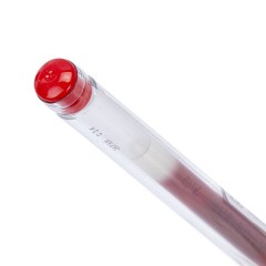 Ручка гелевая с грипом PILOT "G-1 Grip", КРАСНАЯ, корпус прозрачный, узел 0,5 мм, линия письма 0,3 мм, BLGP-G1-5, BLGP-G1-5 R - фото 4