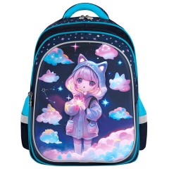 Рюкзак BRAUBERG KIDS FLOSSY, 2 отделения, 3 кармана, "Sky girl", 3D-панель, 40х28х18 см, 273179 Рюкзак BRAUBERG KIDS FLOSSY, 2 отделения, 3 кармана, "Sky girl", 3D-панель, 40х28х18 см, 273179 - фото 2