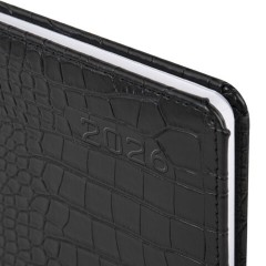 Еженедельник датированный 2026 А5 145х215 мм, BRAUBERG "Party", под кожу, черный, 117180 - фото 4