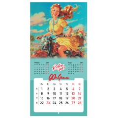 Календарь настенный перекидной 2027 г., BRAUBERG, 12 листов, 28,5х57 см, "Pin up", 118421 - фото 7