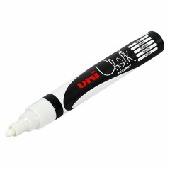 Маркер меловой UNI PWE-5M, белый, 1.8-2.5 мм. Маркер меловой UNI PWE-5M, белый, 1.8-2.5 мм. - фото 6