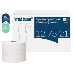 Бумага туалетная 90 м, Tellus/TORK (Система Т6) PREMIUM, КОМПЛЕКТ 27 рулонов, 2-слойная, белая, 127520/127521 - фото 5