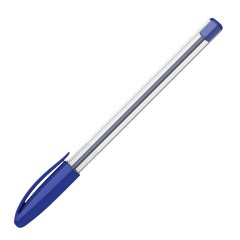 Ручка шариковая ERICH KRAUSE "U-108 Stick Classic", СИНЯЯ, узел 1 мм, линия 0,3 мм, 47564 - фото 2