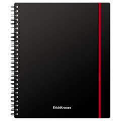 Тетрадь обложка пластик А5, 80 л., гребень, клетка, резинка, ERICH KRAUSE, "Акцент", ассорти (4 вида), 53141 - фото 6