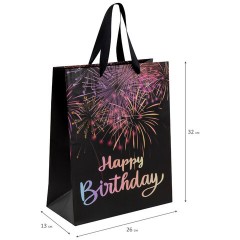 Пакет подарочный (1 штука) 26x13x32 см (L), "LED Bag", черный, ЗОЛОТАЯ СКАЗКА, 700836 - фото 5