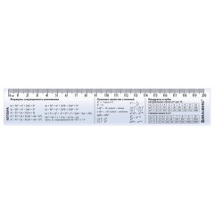 Линейка пластиковая 20 см BRAUBERG, справочная, алгебра, 210896