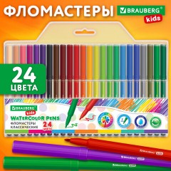 Фломастеры BRAUBERG KIDS КЛАССИЧЕСКИЕ 24 цвета, вентилируемый колпачок, ПВХ-упаковка, 152602 Фломастеры BRAUBERG KIDS КЛАССИЧЕСКИЕ 24 цвета, вентилируемый колпачок, ПВХ-упаковка, 152602 - фото 6