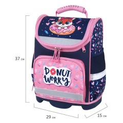 Ранец ЮНЛАНДИЯ WISE, 1 отделение, 3 кармана, устойчивое дно, "Donut worry", 37x29х15 см, 272073 Ранец ЮНЛАНДИЯ WISE, 1 отделение, 3 кармана, устойчивое дно, "Donut worry", 37x29х15 см, 272073 - фото 7