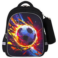 Рюкзак BRAUBERG KIDS MIND с пеналом в комплекте, 2 отделения, "Football", 40х28х18 см, 273178 Рюкзак BRAUBERG KIDS MIND с пеналом в комплекте, 2 отделения, "Football", 40х28х18 см, 273178 - фото 2