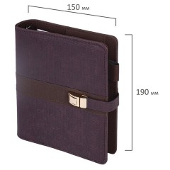 Ежедневник-органайзер недатированный В6 150х190 мм BRAUBERG "Orion", под кожу, 160 л., коричневый, 116210 - фото 3