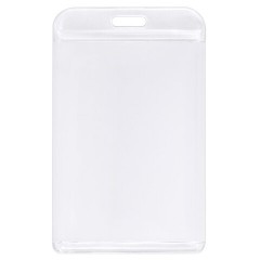 Бейдж вертикальный для пропуска и ID-карт, 85х54 мм, белый, BRAUBERG ULTRA, 238913 - фото 2