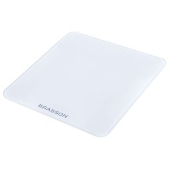Весы напольные BRASSON (БРАССОН) FS-28С, 28x28 см, электронные, LED-дисплей, до 180 кг, стекло, белые, 458448