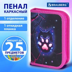 Пенал BRAUBERG, 1 отделение, 1 откидная планка, полиэстер, 21х14 см, "Pink lava", 273522 - фото 9