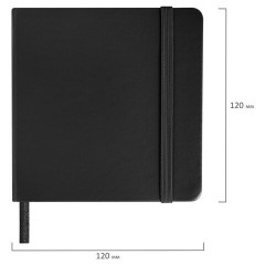 Скетчбук, слоновая кость 140 г/м2 120х120 мм, 80 л., КОЖЗАМ, резинка, BRAUBERG ART CLASSIC, черный, 113191 Скетчбук, слоновая кость 140 г/м2 120х120 мм, 80 л., КОЖЗАМ, резинка, BRAUBERG ART CLASSIC, черный, 113191 - фото 2
