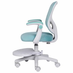 Кресло детское с подставкой для ног BRABIX "Sky MG-206", велюр, голубое, 533155 - фото 10