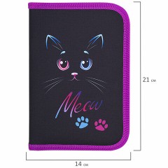 Пенал BRAUBERG, 1 отделение, полиэстер, 21х14 см, "Black Cat", 271529 Пенал BRAUBERG, 1 отделение, полиэстер, 21х14 см, "Black Cat", 271529 - фото 6
