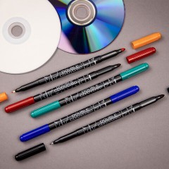 Маркер двусторонний для CD/DVD/BD ЧЕРНЫЙ CENTROPEN, 0,6 мм/2,5 мм, 3616, 636160112 - фото 2