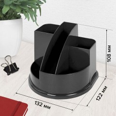 Подставка-органайзер BRAUBERG STYLE, 5 отделений, 132х122х108 мм, черная, 238096 Подставка-органайзер BRAUBERG STYLE, 5 отделений, 132х122х108 мм, черная, 238096 - фото 8
