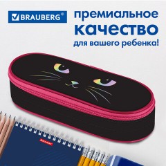 Пенал-футляр BRAUBERG, 1 отделение, органайзер, полиэстер, 22x9x5 см, "Cat eye", 271585 Пенал-футляр BRAUBERG, 1 отделение, органайзер, полиэстер, 22x9x5 см, "Cat eye", 271585 - фото 10