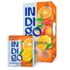 Чай INDIGO "Манго-цитрус" черный, 24 пакетика в конвертах по 1,7 г, HERB0082
