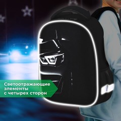 Ранец BRAUBERG KIDS START, 1 отделение, 2 кармана, Dark car, 35х26х13 см, 273151 - фото 14