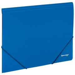 Папка на резинках А4 BRAUBERG UNIVERSAL, синяя, до 300 листов, 0,5 мм, 273037