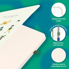 Скетчбук, слоновая кость 140 г/м2, 130х210 мм, 80 л., софт-тач, резинка, BRAUBERG ART CLASSIC, "Traveler", 117775 - фото 4
