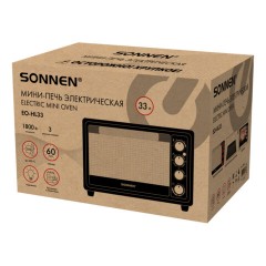 Мини-печь электрическая SONNEN EO-HL33, 1800 Вт, 33 л, 3 режима нагрева, таймер, механическое управление, черная, 458305 - фото 14