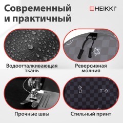 Рюкзак HEIKKI POSITIVE (ХЕЙКИ) универсальный, карман-антивор, "Gray Chess", 42х28х14 см, 273855 - фото 21