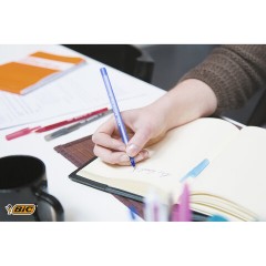 Ручки шариковые BIC "Round Stic", НАБОР 3 шт., СИНИЕ, узел 1 мм, линия письма 0,32 мм, пакет, 9021522 - фото 6