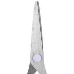 Ножницы BRAUBERG KIDS 130 мм, ручки лавандовые, закругленные лезвия с линейкой, 274061 - фото 4