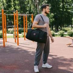 Сумка спортивная HEIKKI MOVE RENOWNED (ХЕЙКИ), отделение для обуви, черная, 28x51x26 см, 273909 - фото 12
