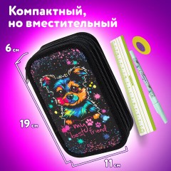 Пенал ЮНЛАНДИЯ, 3 отделения, картон с эффектом soft-touch, 19х11 см, "True friend", 272266 Пенал ЮНЛАНДИЯ, 3 отделения, картон с эффектом soft-touch, 19х11 см, "True friend", 272266 - фото 11