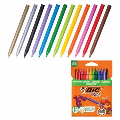 Мелки пластиковые BIC "Plastidecor", 12 цветов, ультрапрочные, круглые, картонная упаковка, подвес, 945764 Мелки пластиковые BIC "Plastidecor", 12 цветов, ультрапрочные, круглые, картонная упаковка, подвес, 945764 - фото 2