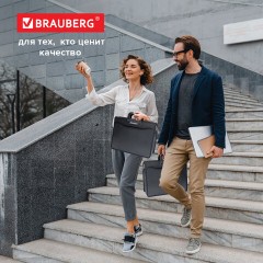 Папка-портфель пластиковая BRAUBERG А4+ (390х320х120 мм), 4 отделения, фактура под дерево, черная, 221391 - фото 15