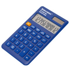 Калькулятор карманный BRAUBERG CX-102C-BU (76x126 мм), 12 разрядов, двойное питание, СИНИЙ, 272648 Калькулятор карманный BRAUBERG CX-102C-BU (76x126 мм), 12 разрядов, двойное питание, СИНИЙ, 272648 - фото 3