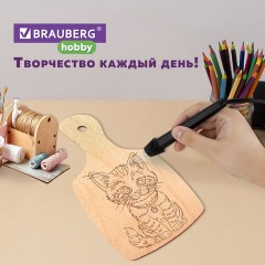 Заготовки деревянные разделочные для выжигания с рисунком, 2 шт., 28х19х0,3 см, BRAUBERG HOBBY, 665311 - фото 8