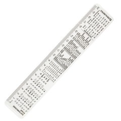 Линейка пластиковая 20 см BRAUBERG, справочная, английский язык, 210900
