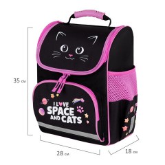 Ранец ПИФАГОР BASIC, 1 отделение, 3 кармана, эргономичная спинка, "Dark kitten", 35х28х18 см, 273134 Ранец ПИФАГОР BASIC, 1 отделение, 3 кармана, эргономичная спинка, "Dark kitten", 35х28х18 см, 273134 - фото 10