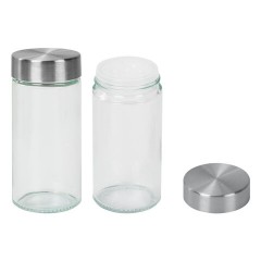 Набор для специй 2х100 мл, MAXI, солонка + перечница, стекло/сталь, круглые, WEGLA (ВЕГЛА), 700230 - фото 2