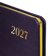 Еженедельник датированный 2027, А5, 145х215 мм, BRAUBERG "Iguana", под кожу, темно-фиолетовый, 118132 - фото 4