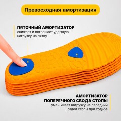 Стельки для обуви С МАССАЖНЫМИ ПОДУШЕЧКАМИ размер RU 38-44/EU 39-45, SHEGRA (ШЕГРА), 702303 - фото 13