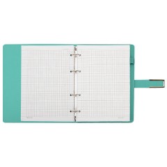 Тетрадь на кольцах А5, 180х220 мм, 120 л., под кожу soft-touch, застежка, BRAUBERG SHADE, морской, 405248 - фото 5