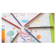 Карандаши цветные BIC "Evolution Stripes", 12 цветов, шестигранные, грифель 9505221 - фото 8