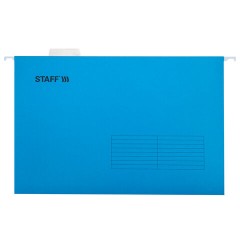 Подвесные папки А4/Foolscap (404х240 мм) до 80 л., КОМПЛЕКТ 10 шт., синие, картон, STAFF, 270933 Подвесные папки А4/Foolscap (404х240 мм) до 80 л., КОМПЛЕКТ 10 шт., синие, картон, STAFF, 270933 - фото 2