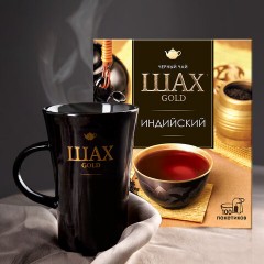 Чай ШАХ Gold "Индийский" черный, 100 пакетиков по 2 г, 0925-18 Чай ШАХ Gold "Индийский" черный, 100 пакетиков по 2 г, 0925-18 - фото 5