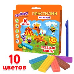 Пластилин восковой ЮНЛАНДИЯ "ВЕСЕЛЫЙ ШМЕЛЬ", 10 цветов, 150 г, СО СТЕКОМ, европодвес, 105035 Пластилин восковой ЮНЛАНДИЯ "ВЕСЕЛЫЙ ШМЕЛЬ", 10 цветов, 150 г, СО СТЕКОМ, европодвес, 105035 - фото 8