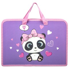 Папка на молнии с ручками ЮНЛАНДИЯ А4, 1 отделение, пластик, ширина 45 мм, "Sweet Panda", 271456 Папка на молнии с ручками ЮНЛАНДИЯ А4, 1 отделение, пластик, ширина 45 мм, "Sweet Panda", 271456 - фото 2
