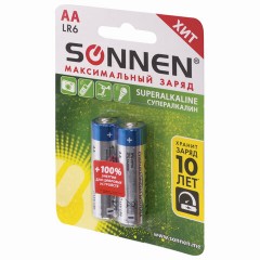 Батарейки КОМПЛЕКТ 2 шт., SONNEN Super Alkaline, АА(LR6,15А), алкалиновые, пальчиковые, в блистере, 451093 Батарейки КОМПЛЕКТ 2 шт., SONNEN Super Alkaline, АА(LR6,15А), алкалиновые, пальчиковые, в блистере, 451093 - фото 4