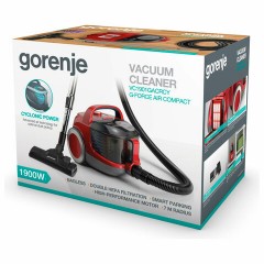 Пылесос GORENJE VC1901GACRCY с контейнером "циклон", 1900 Вт, мощность всасывания 300 Вт, красный Пылесос GORENJE VC1901GACRCY с контейнером "циклон", 1900 Вт, мощность всасывания 300 Вт, красный - фото 5